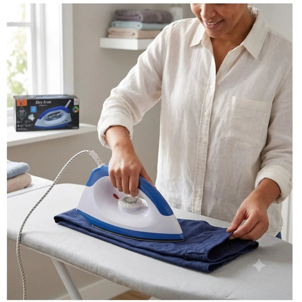 Plancha De Ropa Eléctrica Con Base Antiadherente 1000w