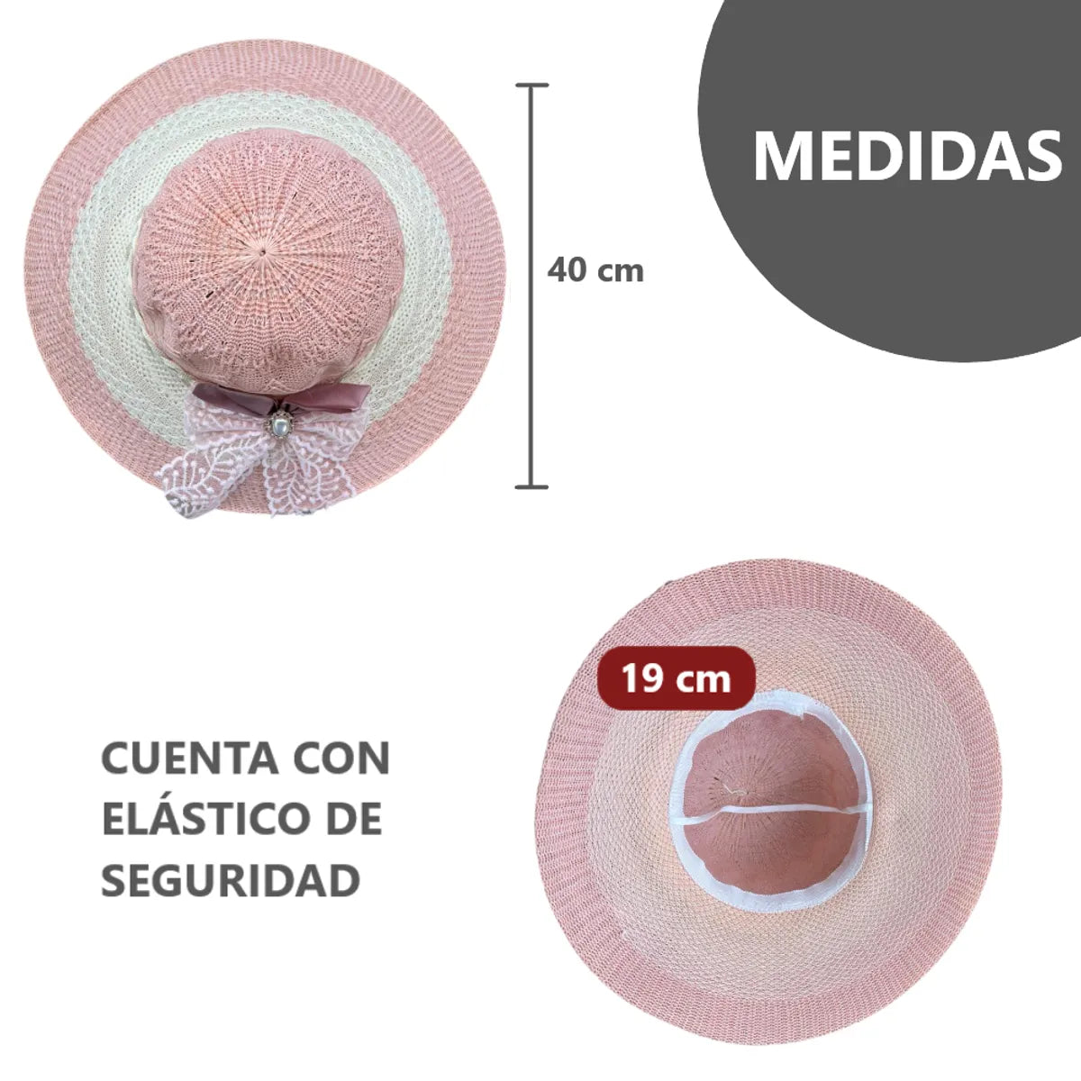 Sombrero con listón elegante