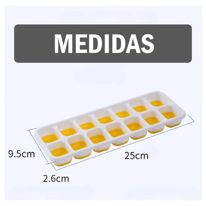 Pack x3 Hielera Moldes de Hielo con base de Silicona - Color aleatorio