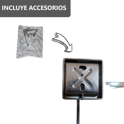 Toallero Rectangular de Acero Inoxidable Plateado Brillante - 60 x 23 cm
