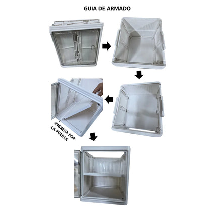 Estante de 135cm con 4 niveles con ruedas e imantado