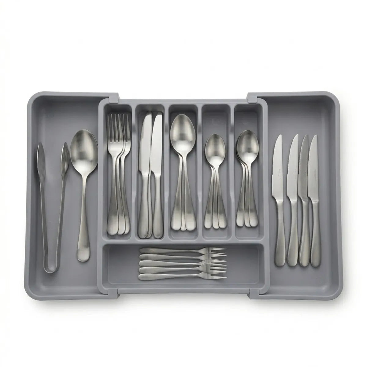 Organizador De Cubiertos Bandeja De Utensilios Ajustable