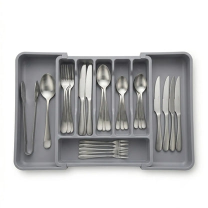 Organizador De Cubiertos Bandeja De Utensilios Ajustable