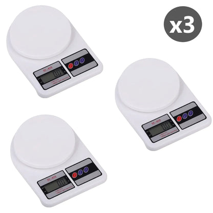 Pack x3 Balanzaa Electrónica Digital 10kg Sf-400 para Comida y Joyas