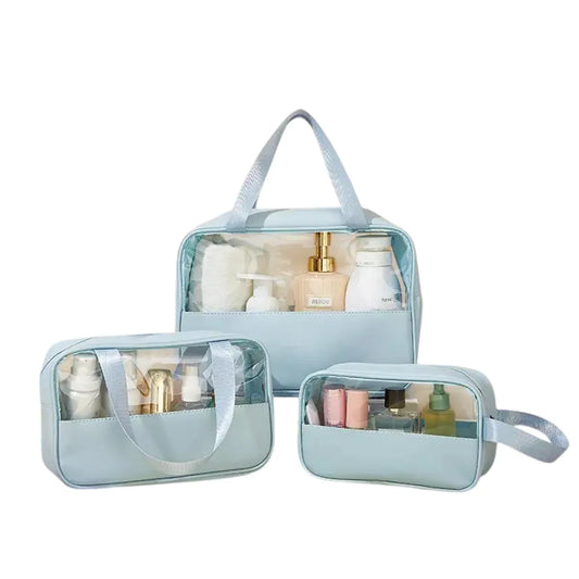 Kit 3 en 1 Bolsas de Maquillaje estuche neceser - 30x20x12 cm