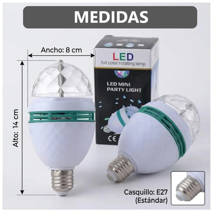 Foco LED De Colores Giratorio Para Socket Estándar