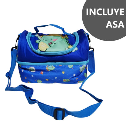 Lonchera térmica infantil con doble compartimento - Diseño Kawaii