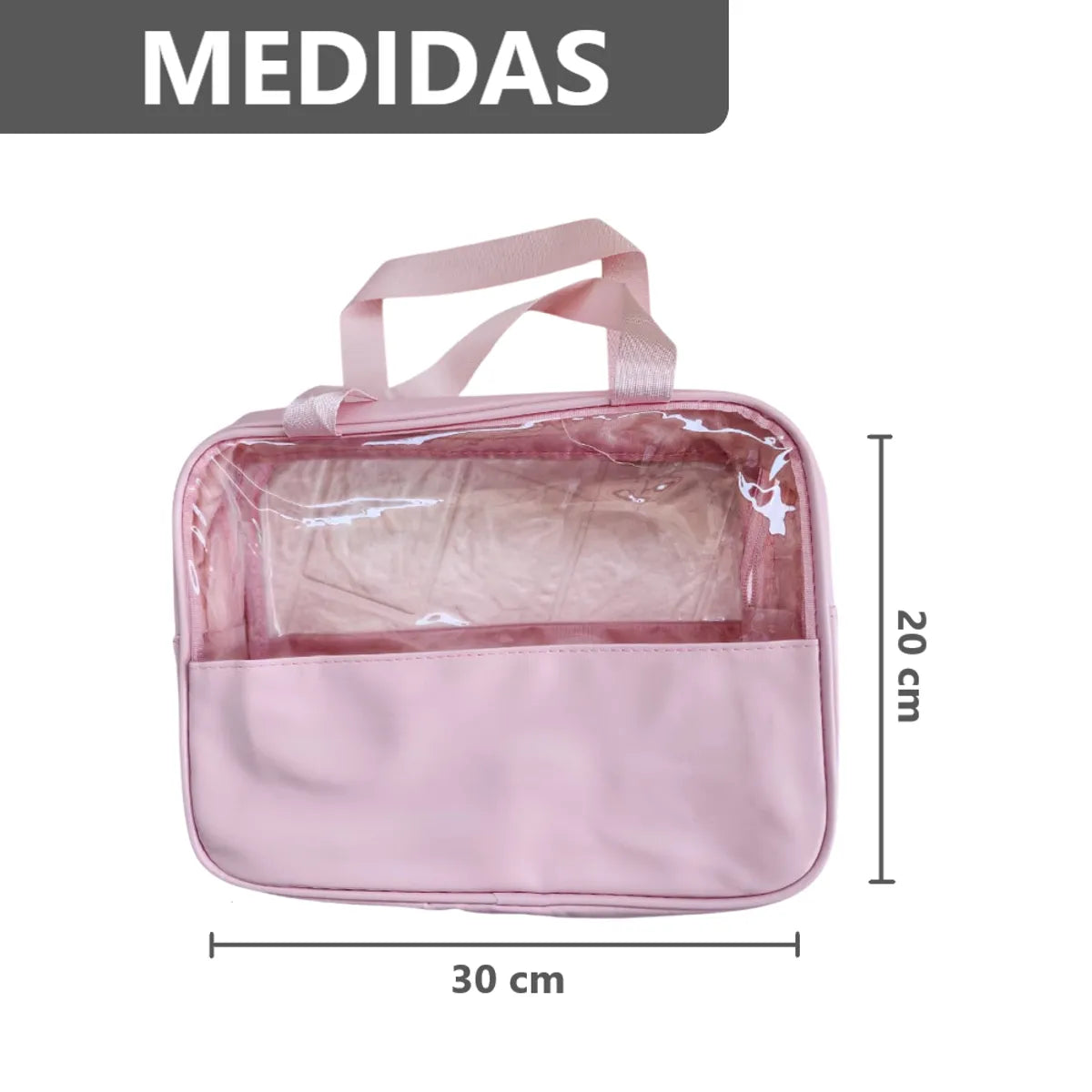 Kit 3 en 1 Bolsas de Maquillaje estuche neceser - 30x20x12 cm