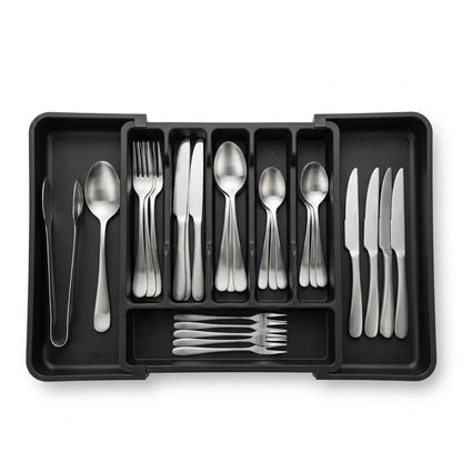 Organizador De Cubiertos Bandeja De Utensilios Ajustable