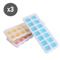 Pack x3 Hielera Moldes de Hielo con base de Silicona - Color aleatorio