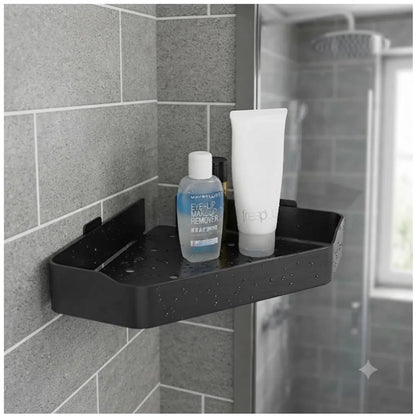 Repisa esquinero de baño ducha de acero inoxidable color negro mate