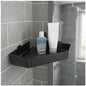 Repisa esquinero de baño ducha de acero inoxidable color negro mate