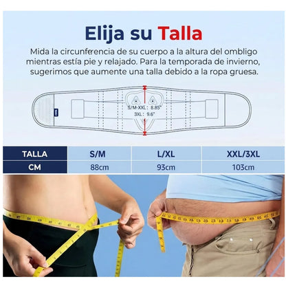 Faja de soporte Lumbar para Cintura con Almohadilla Removible Ergonómico - XXL3XL