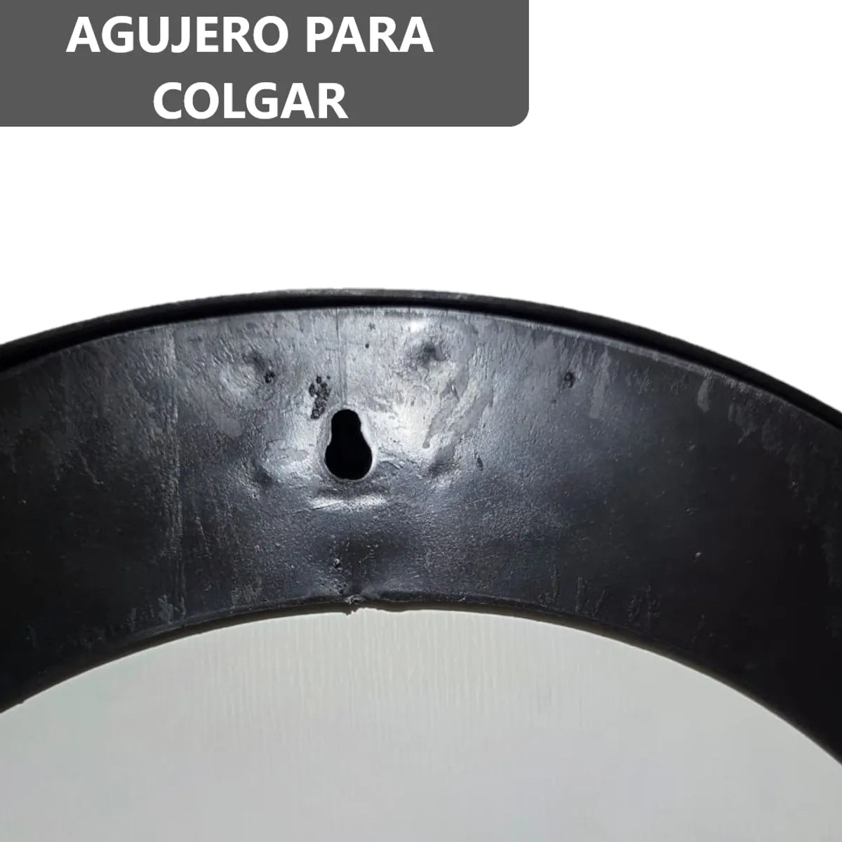 Pack x2 Espejos de Pared Ovalado Negro Mate - 48 cm