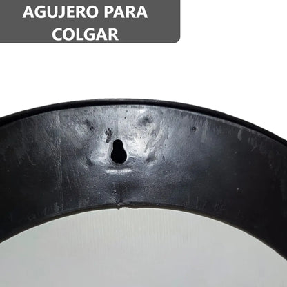 Pack x2 Espejos de Pared Ovalado Negro Mate - 48 cm