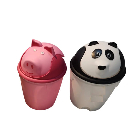 2 TACHOS DE BASURA PAPELERA DE PANDA Y CERDO ROSA