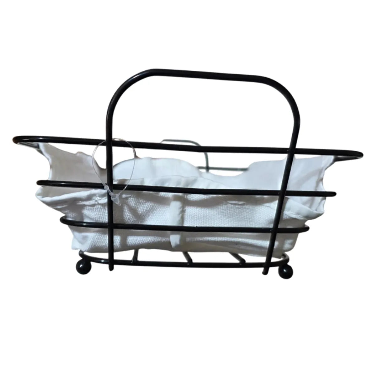 Pack x4 Paneras Cestas Rectangular de Metal con tela desmontable