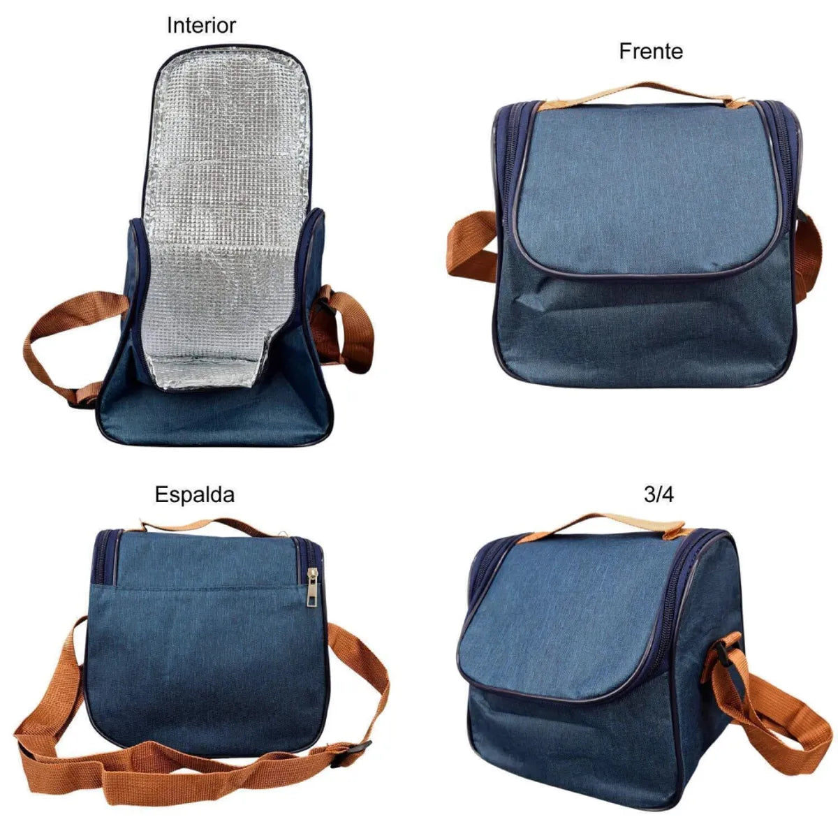Kit x2 Loncheras Bolsos Para alimentos con interior térmico