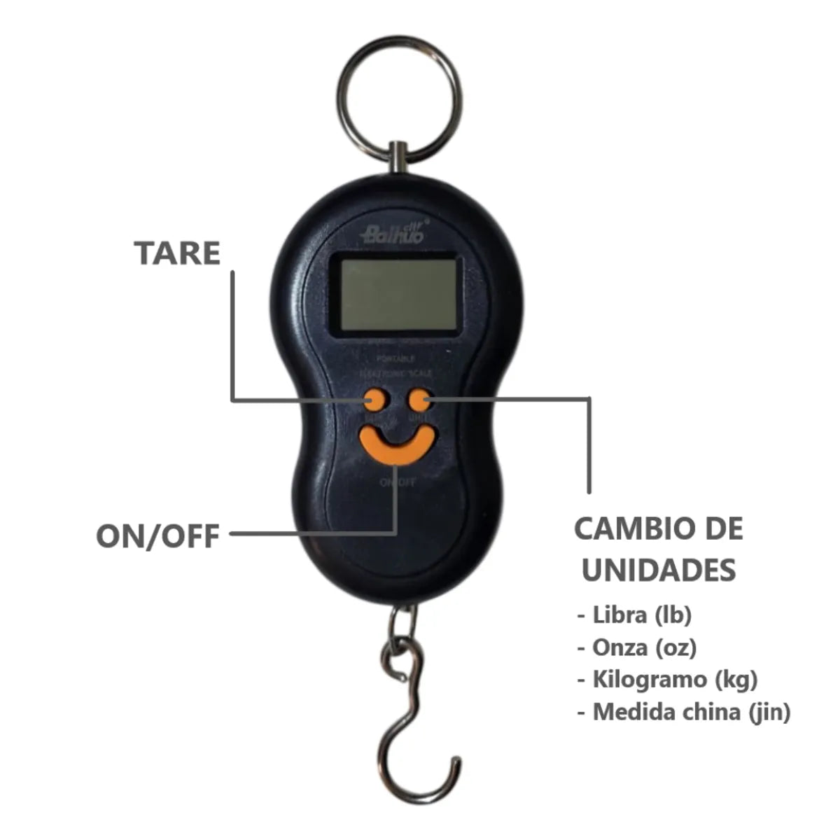 Balanza Báscula de Mano Maletas con pantalla Digital hasta 50 kg