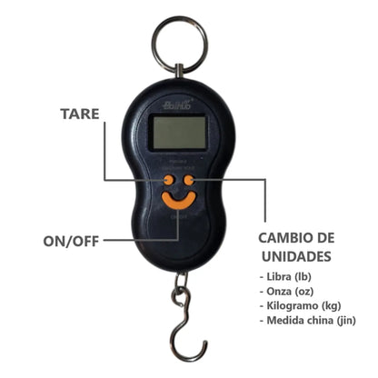 Balanza Báscula de Mano Maletas con pantalla Digital hasta 50 kg