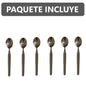Pack x6 cucharitas de café postre de acero inoxidable