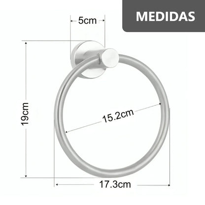 Toallero Circular de Acero Inoxidable