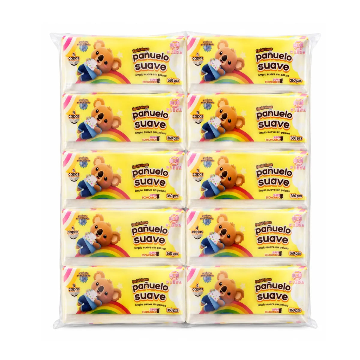 10 Paquetes con 360 Servilletas de papel tissue Desechables