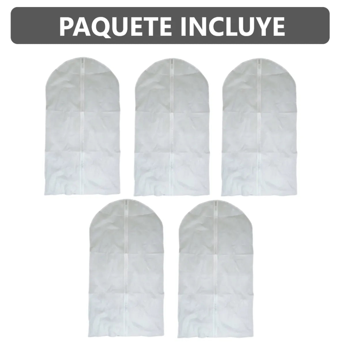 Pack x5 Protectores Fundas de Camisas Semi transparentes para Clóset Anti Polvo- 60x100 cm