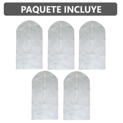 Pack x5 Protectores Fundas de Camisas Semi transparentes para Clóset Anti Polvo- 60x100 cm