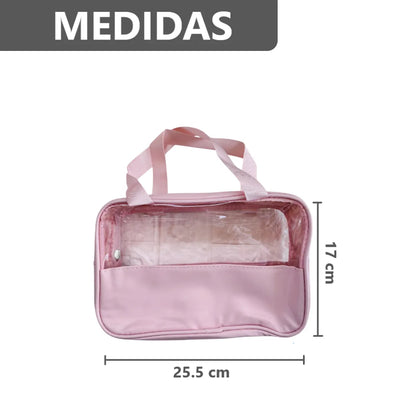 Kit 3 en 1 Bolsas de Maquillaje estuche neceser - 30x20x12 cm