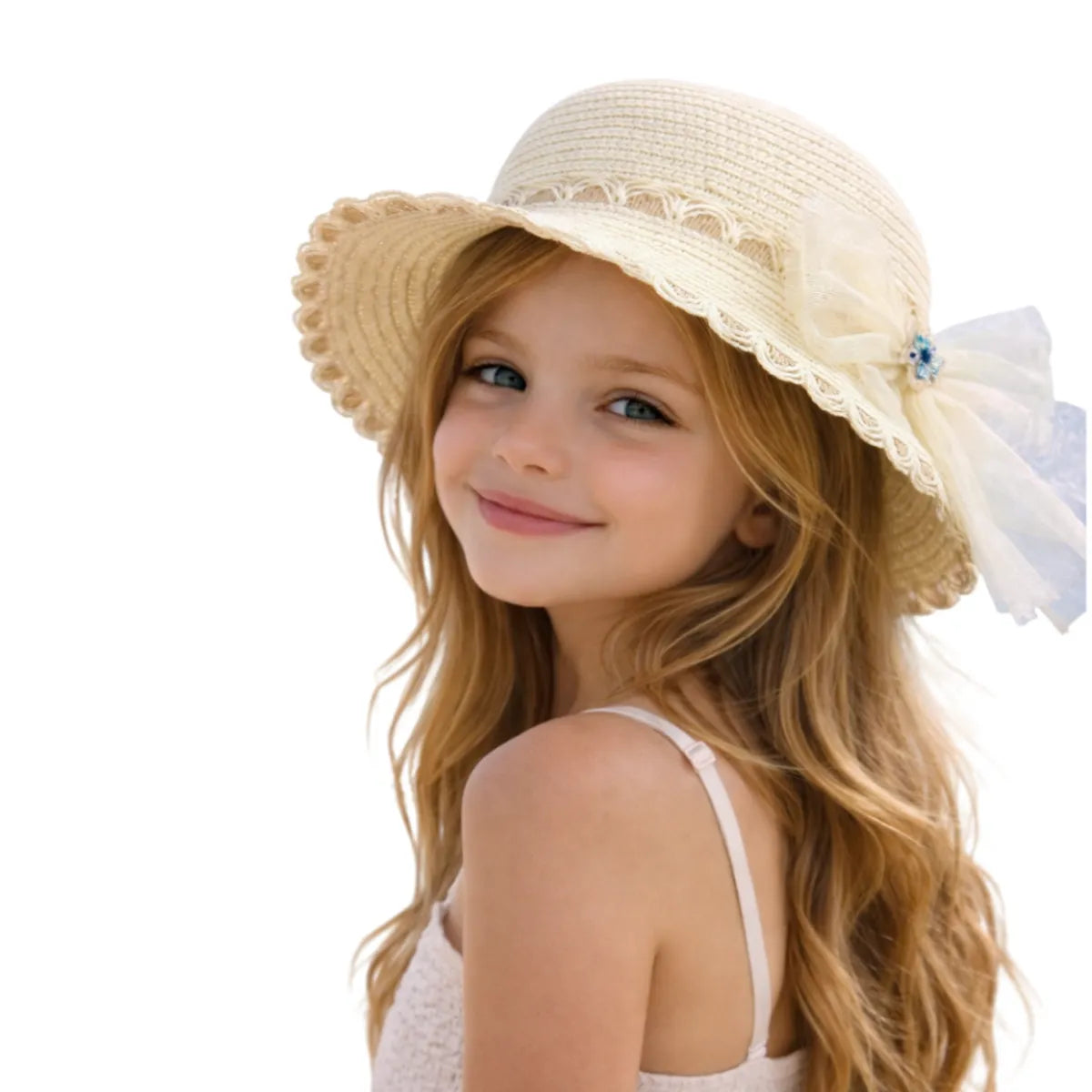 Sombrero para el sol de ala ancha para niñas