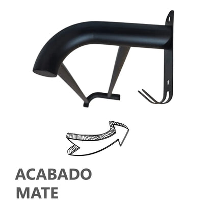 Toallero Rectangular de Acero Inoxidable Negro mate - 57 x 12 cm