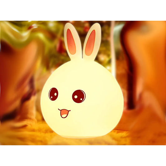 Lámpara de Conejito de Silicona Inalámbrica LED Nocturna