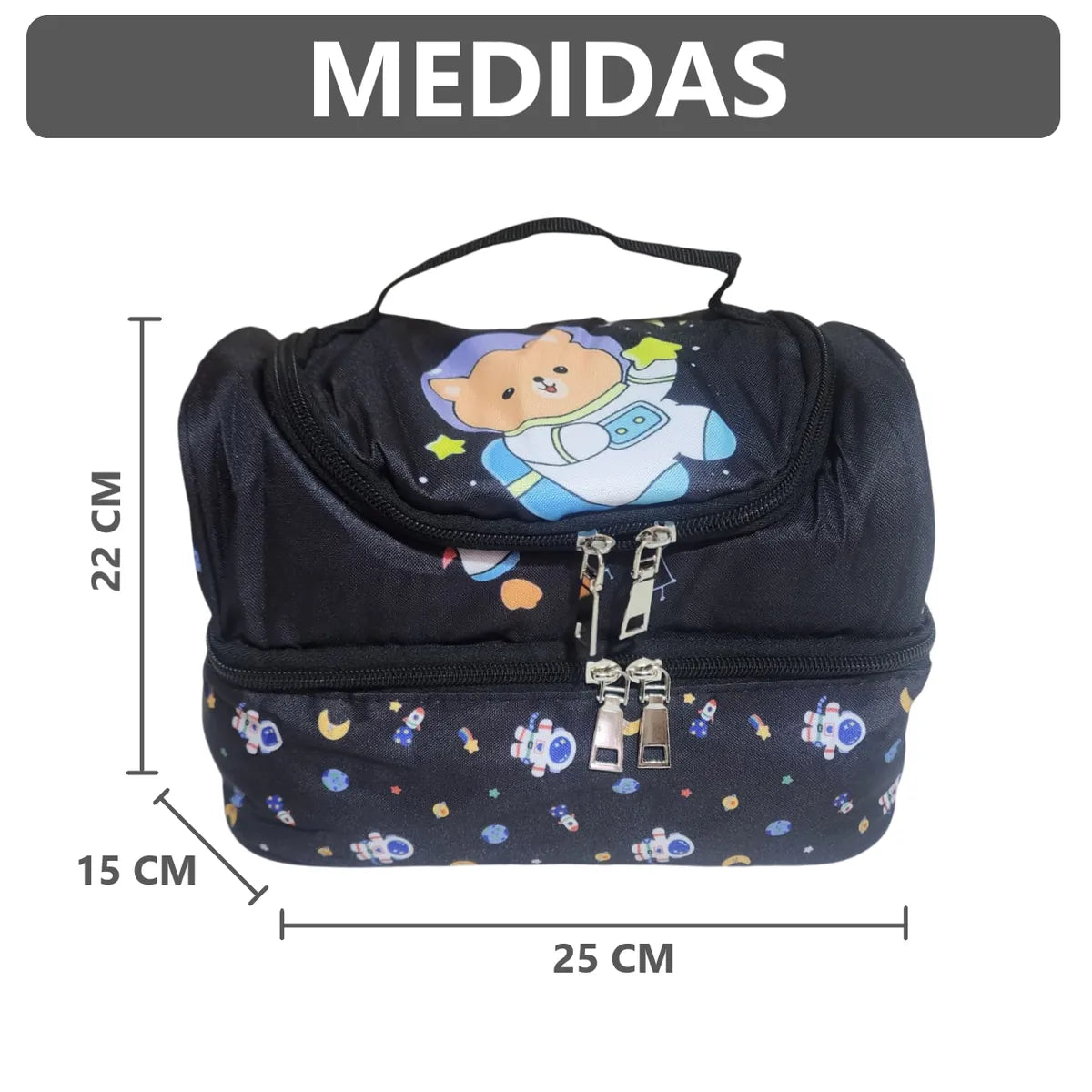 Lonchera térmica infantil con doble compartimento - Diseño Kawaii