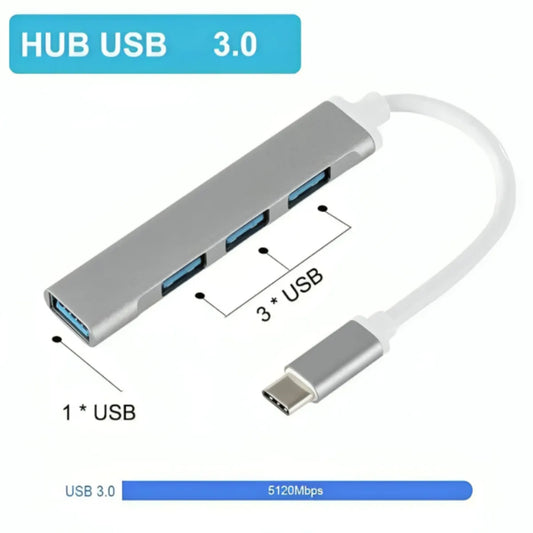 Adaptador Múltiple USB tipo C 4 en 1