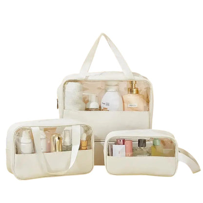 Kit 3 en 1 Bolsas de Maquillaje estuche neceser - 30x20x12 cm