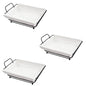 Pack x3 Paneras Cestas Rectangular de Metal con tela desmontable