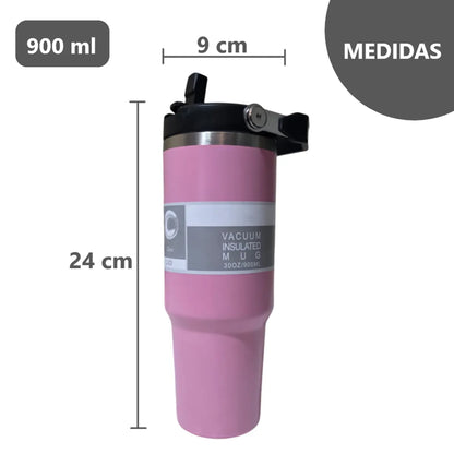 Botella Termo de 900 ml Acero Inoxidable 316 con tapa sorbete