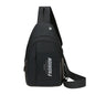 Morral canguro pechera elegante y versátil con entrada y cable USB