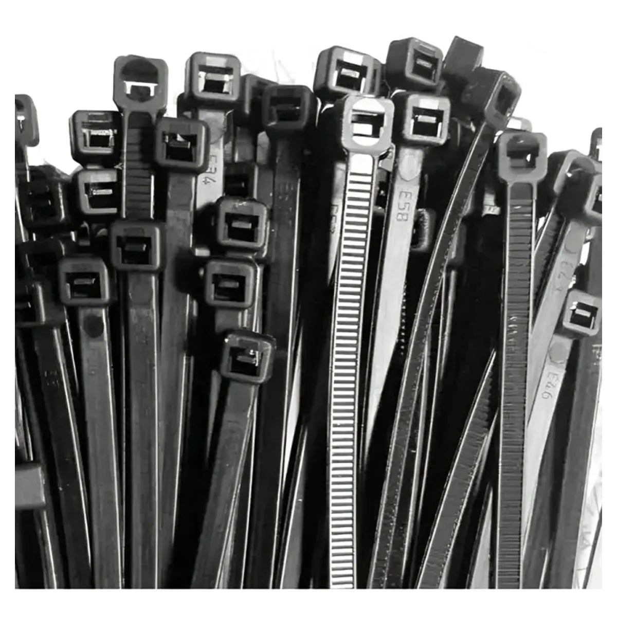 Pack x200 Precintos de Seguridad 250mm x 4mm - Negro