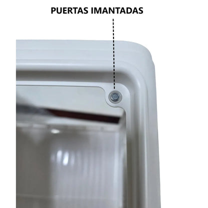 Estante de 135cm con 4 niveles con ruedas e imantado