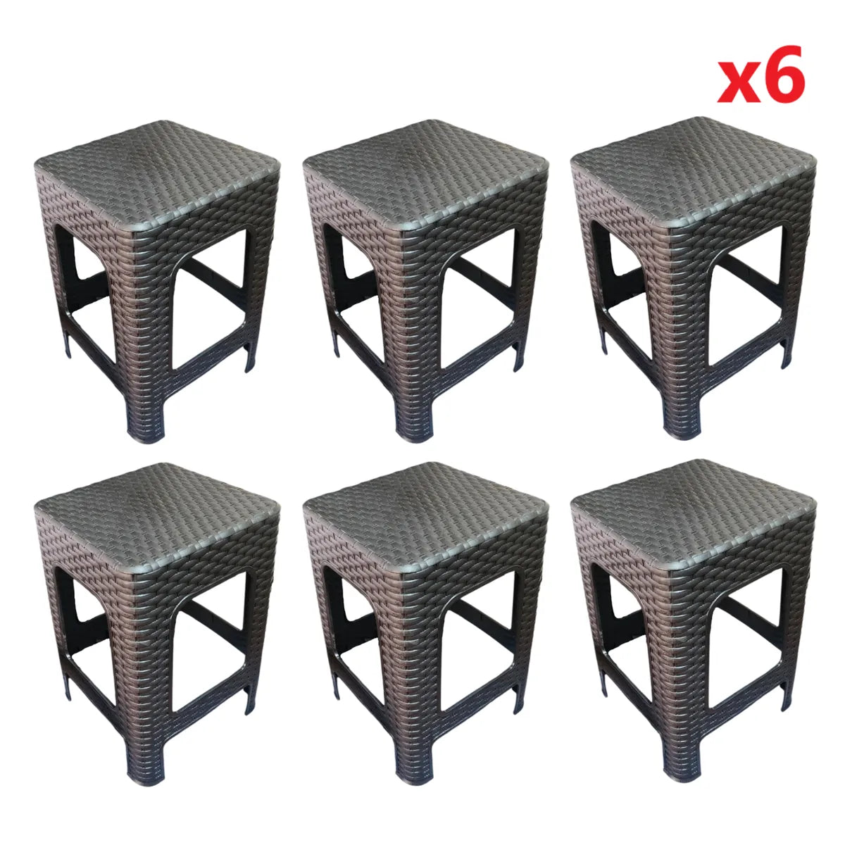 6 sillas de NEGRO TIPO RATAN