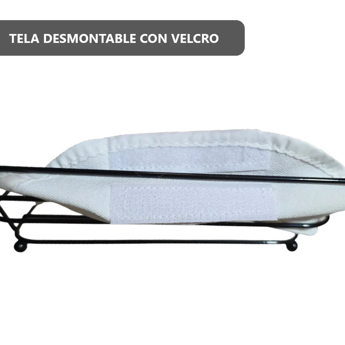 Pack x3 Paneras Cestas Rectangular de Metal con tela desmontable
