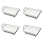 Pack x4 Paneras Cestas Rectangular de Metal con tela desmontable