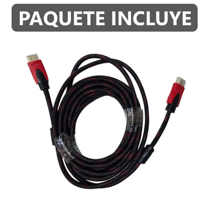Cable HDMI Alta Velocidad de 5 Metros Trenzado | Full HD 1080P para TV, PC y Consolas