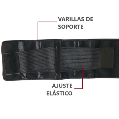 Faja de soporte Lumbar para Cintura con Almohadilla Removible Ergonómico - LXL