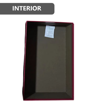 Set de 3 Cajas de Regalo Rectangulares Rojas con Lazo de Satén y Detalles Dorados - 23 x 15 cm