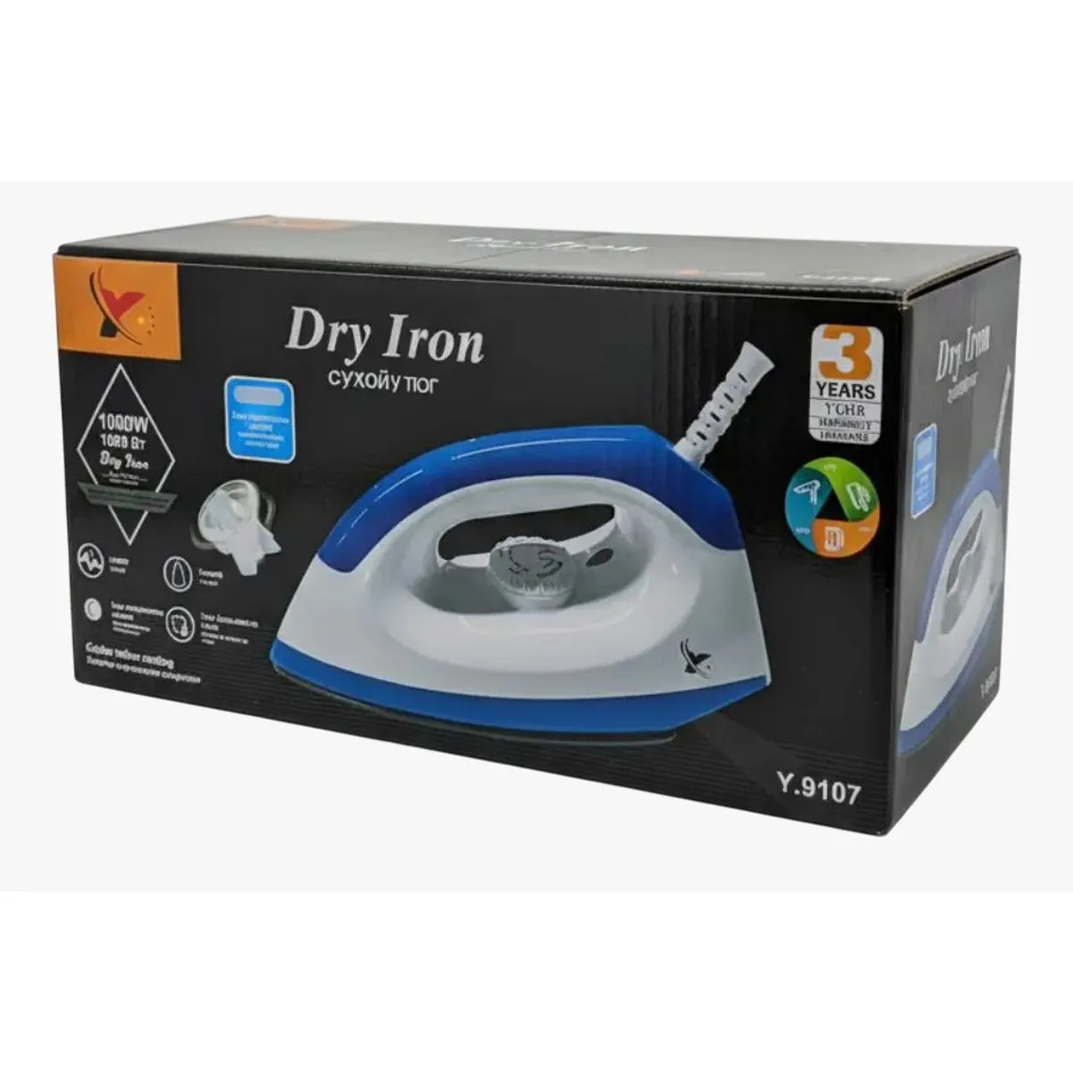 Plancha De Ropa Eléctrica Con Base Antiadherente 1000w