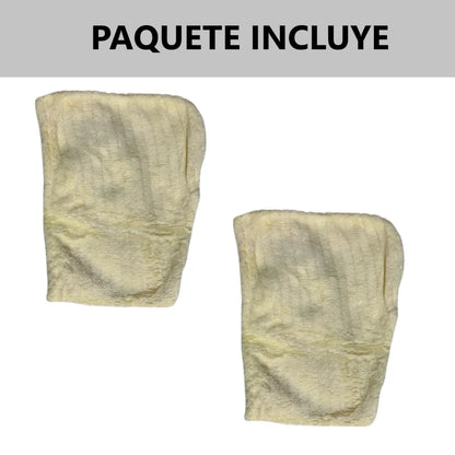 Pack x2 Toallas microfibra absorbente para cabello