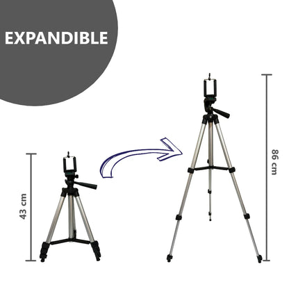 Trípode Expandible de Aluminio Ajustable Universal para Celular y Cámara